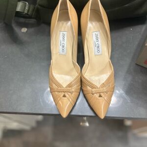 Jimmy Choo Tan Leather Heels